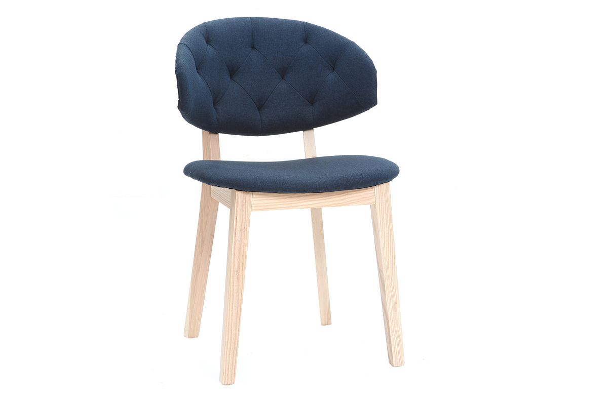 Silla en tejido azul oscuro SOFFY