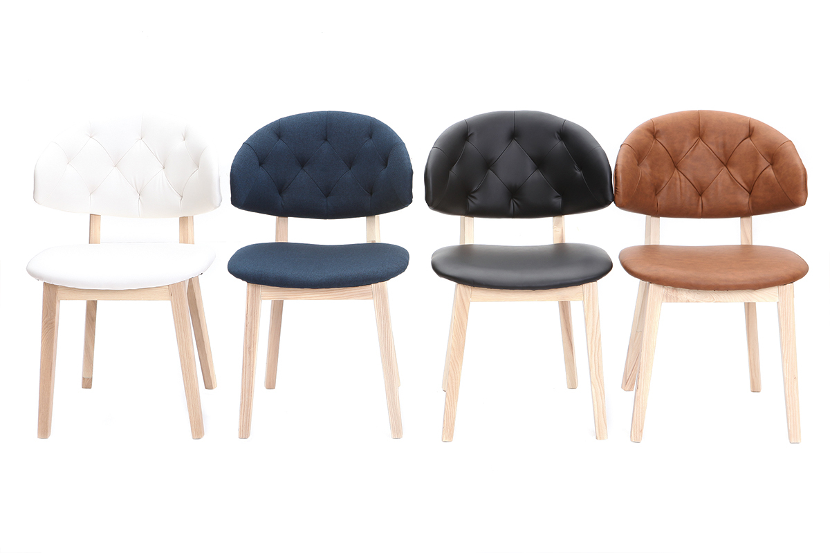 Silla en tejido azul oscuro SOFFY