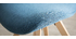 Silla escandinava tejido azul petróleo patas madera clara ANYA