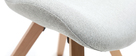 Silla escandinava tejido gris patas madera clara ANYA