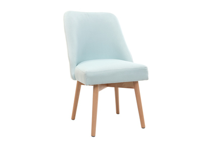 Silla escandinava tejido verde menta patas madera clara LIV