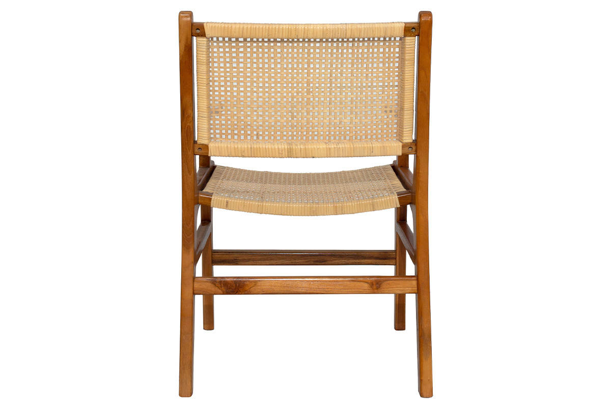 Silla tnica de teca maciza y ratn GAWA