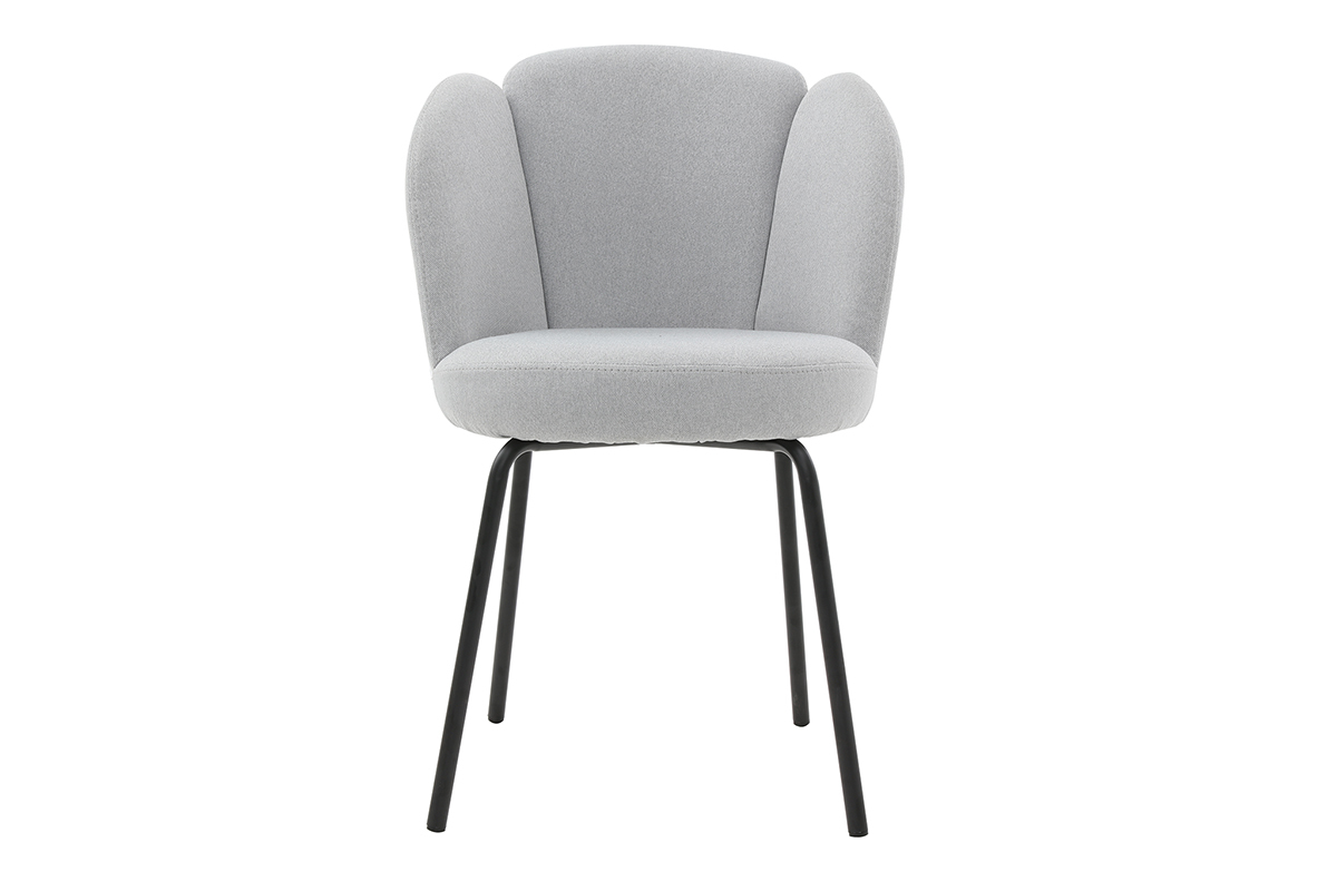 Silla moderna en tejido gris claro FLOS