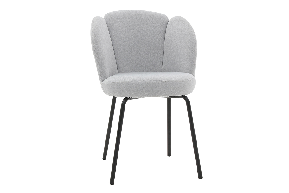 Silla moderna en tejido gris claro FLOS