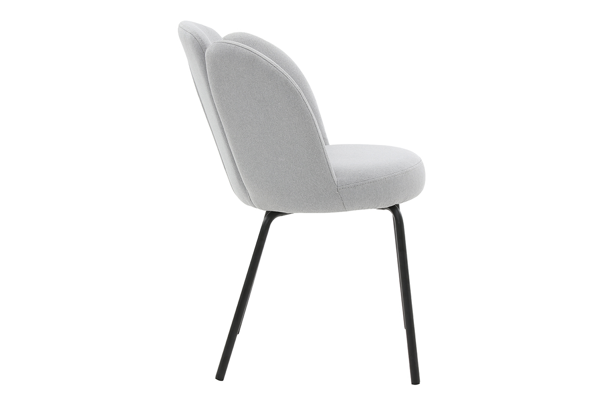 Silla moderna en tejido gris claro FLOS