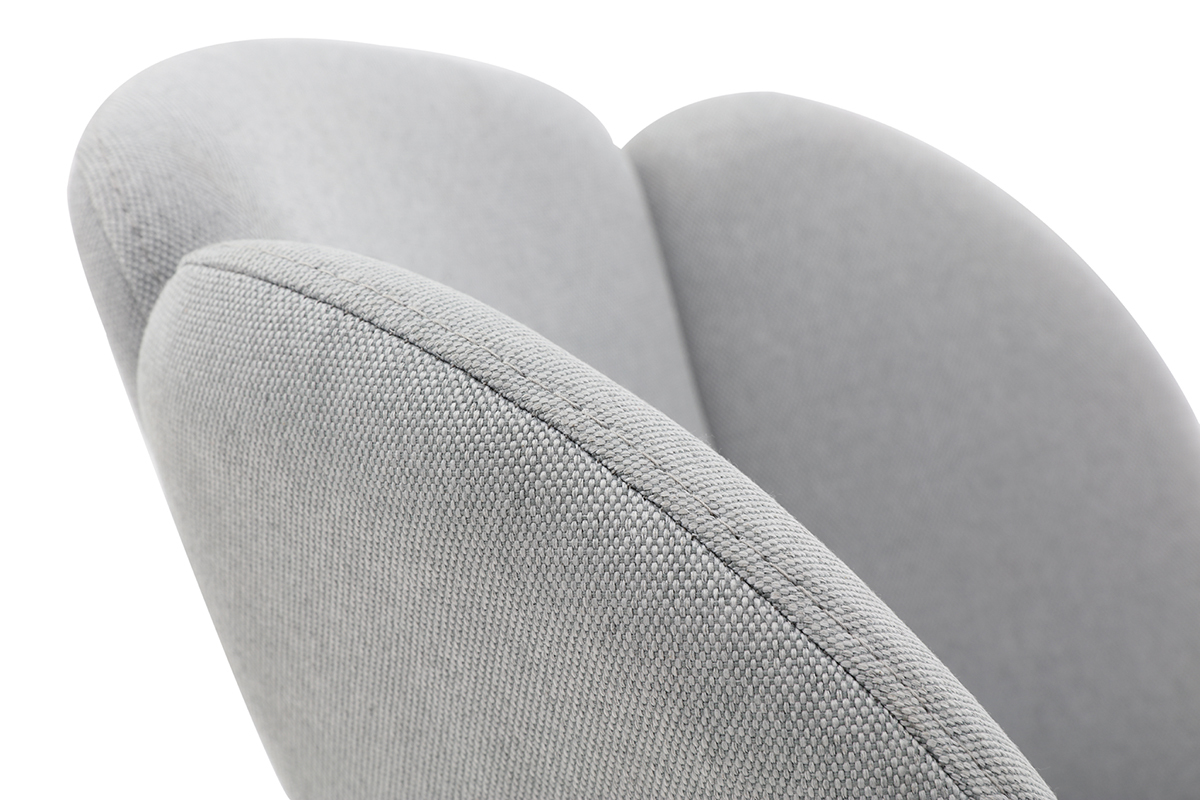 Silla moderna en tejido gris claro FLOS