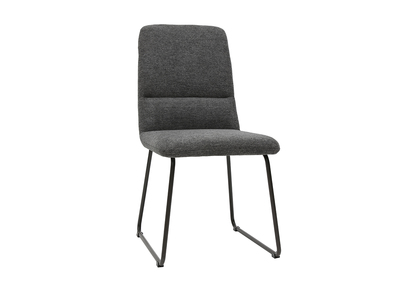 Silla moderna en tejido gris y metal negro MYST