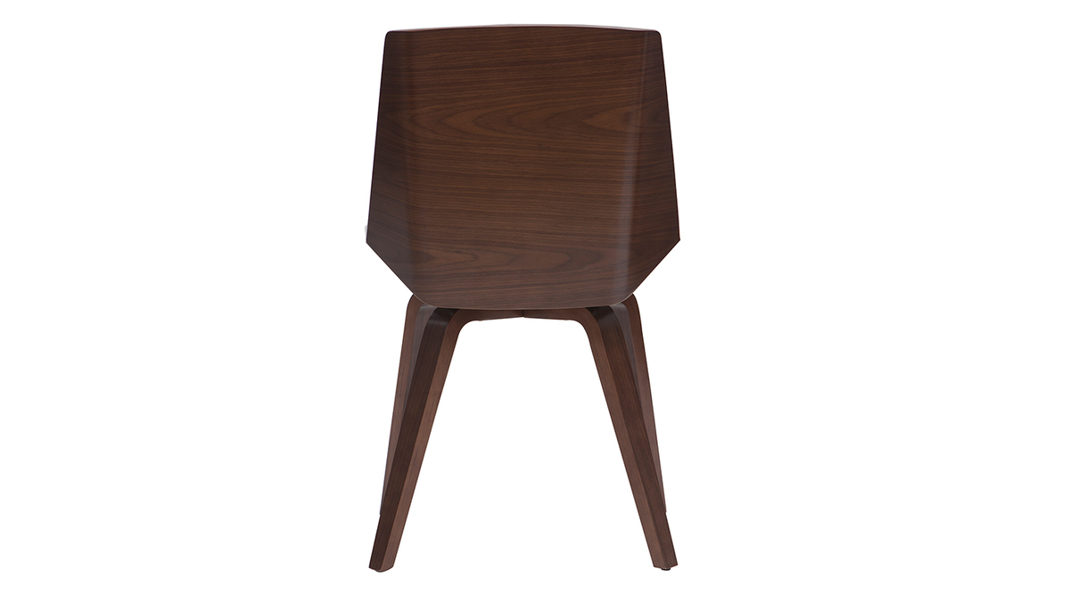 Silla moderna negra y madera oscura MELKIOR