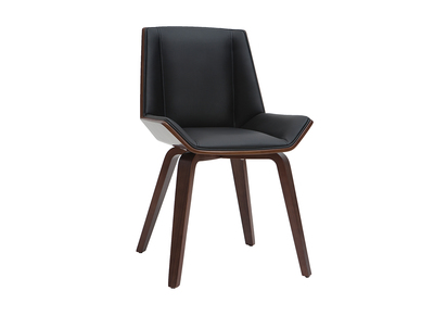 Silla moderna negra y madera oscura MELKIOR