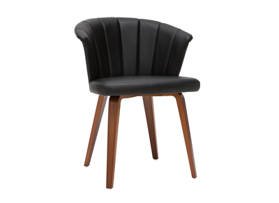 Silla moderna negro y madera oscura ALBIN