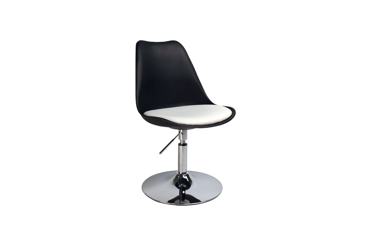 Silla negra giratoria y de altura regulable STEEVY