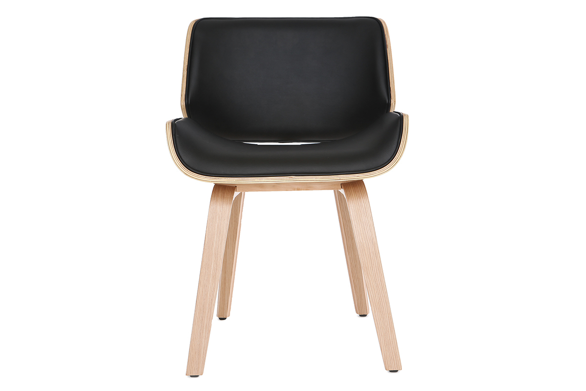 Silla negra y madera clara RUBBENS
