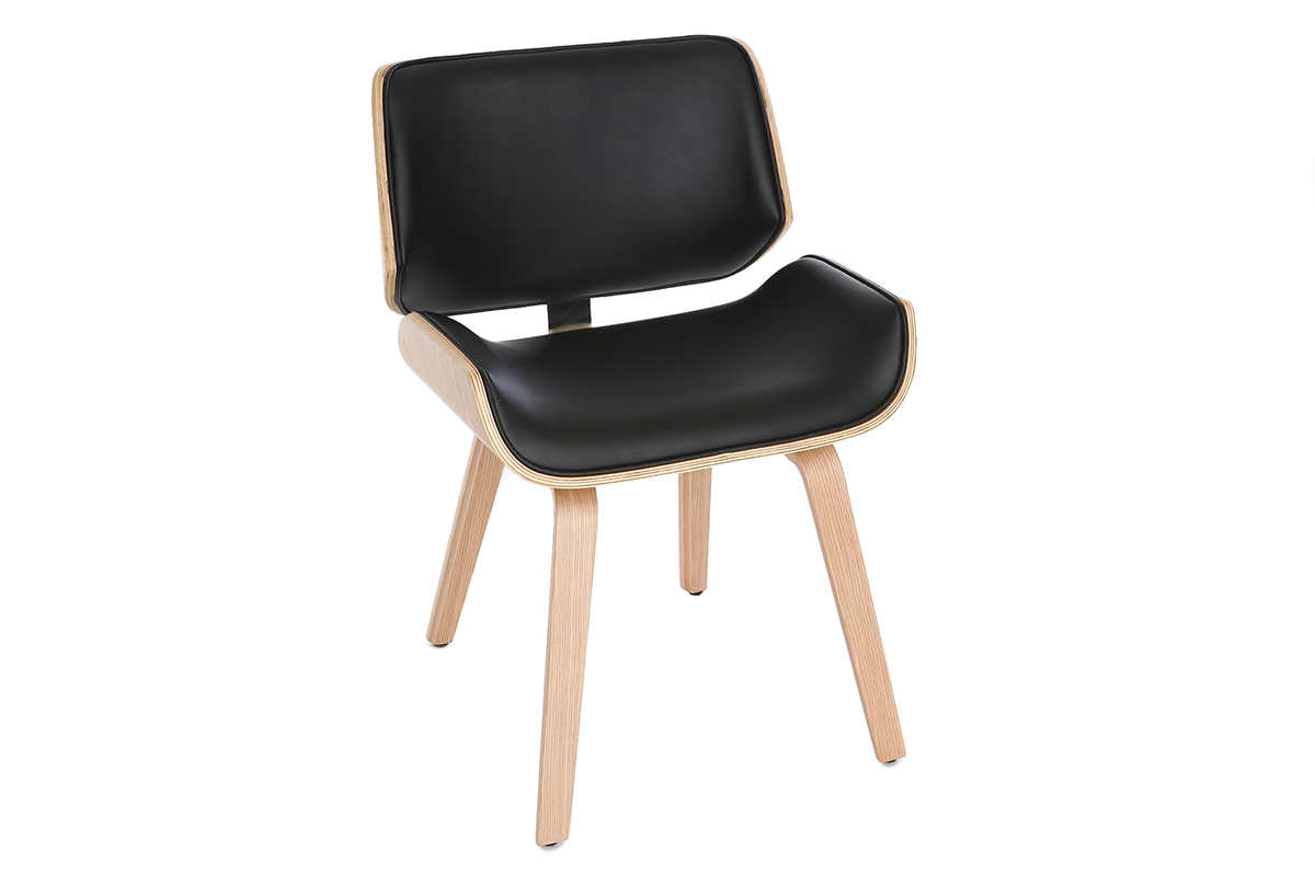 Silla negra y madera clara RUBBENS