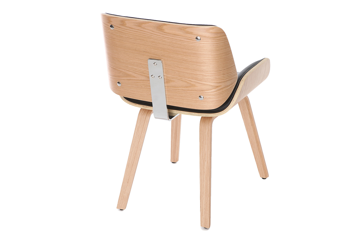 Silla negra y madera clara RUBBENS