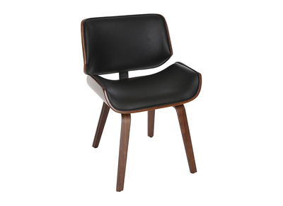 Silla negra y madera oscura nogal RUBBENS