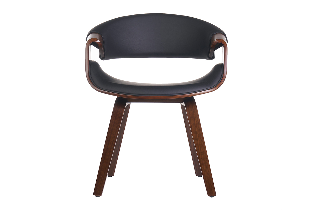 Silla nrdica negro y madera oscura ARAMIS