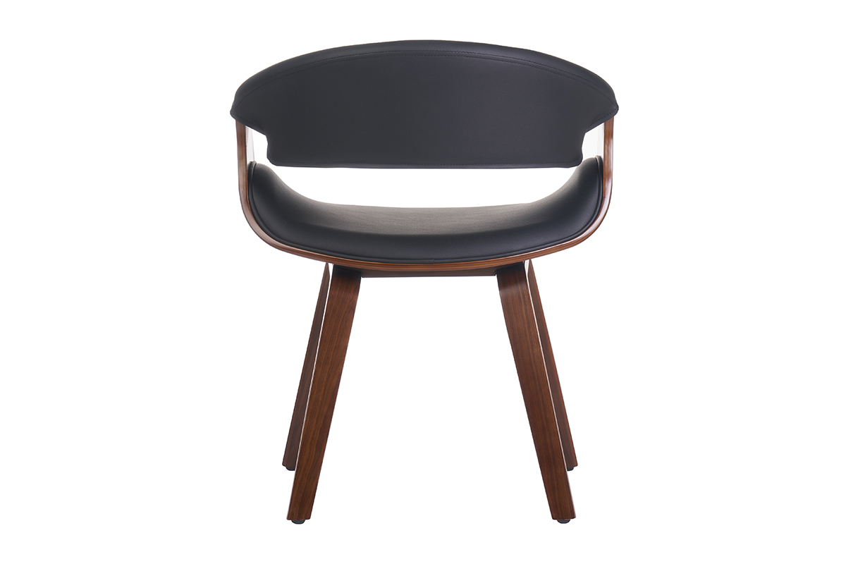 Silla nrdica negro y madera oscura ARAMIS