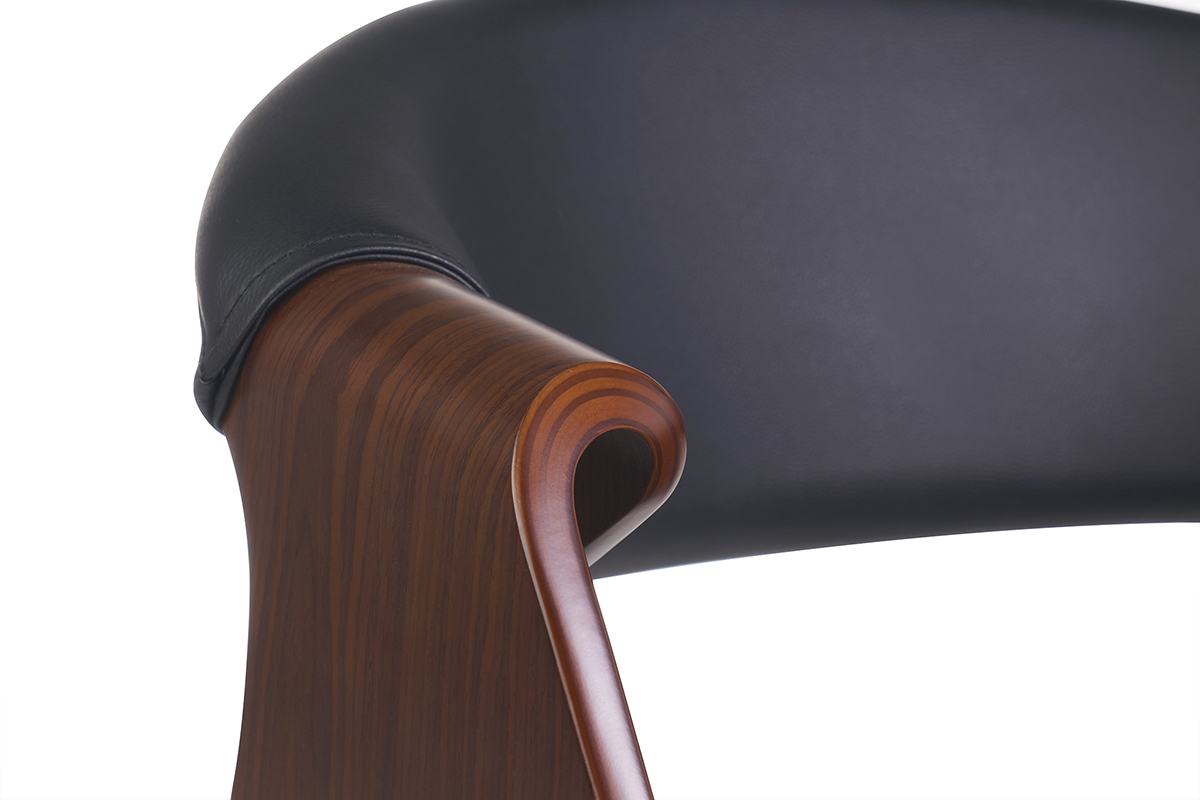 Silla nrdica negro y madera oscura ARAMIS