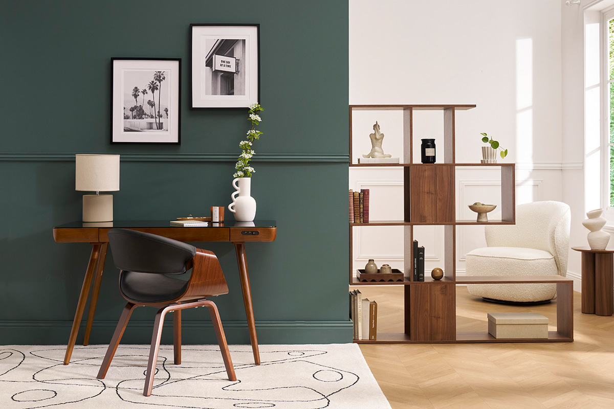 Silla nrdica negro y madera oscura ARAMIS