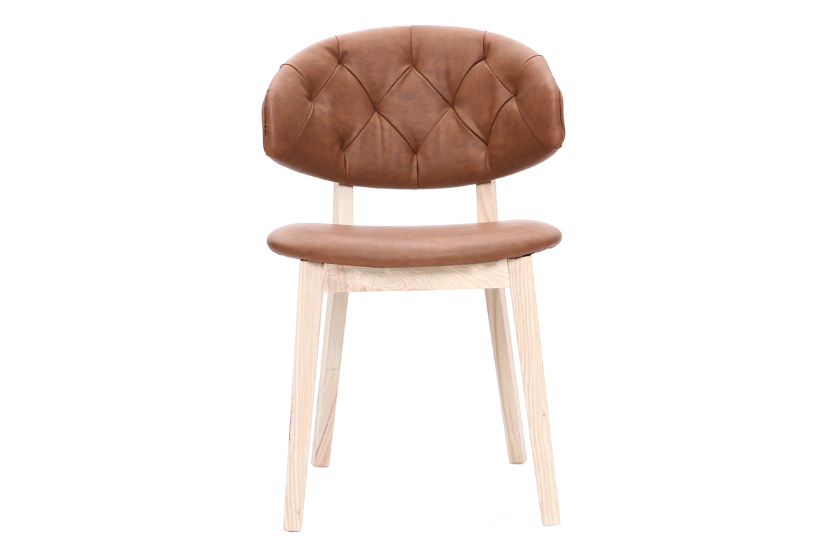 Silla polipiel marr�n SOFFY