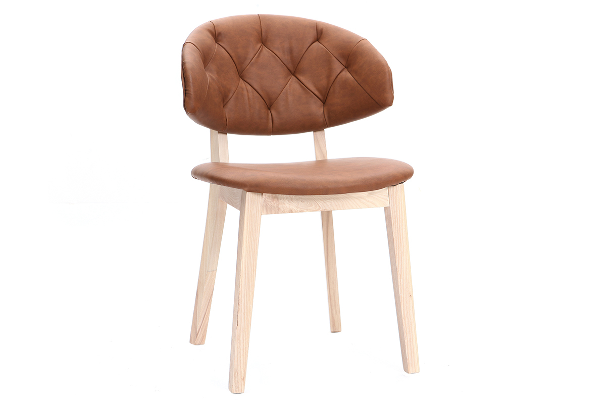 Silla polipiel marr�n SOFFY