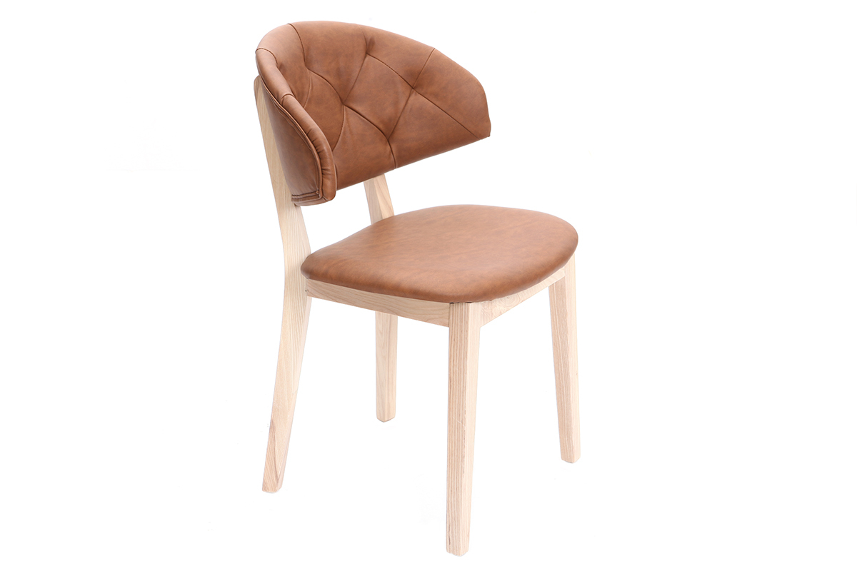Silla polipiel marr�n SOFFY
