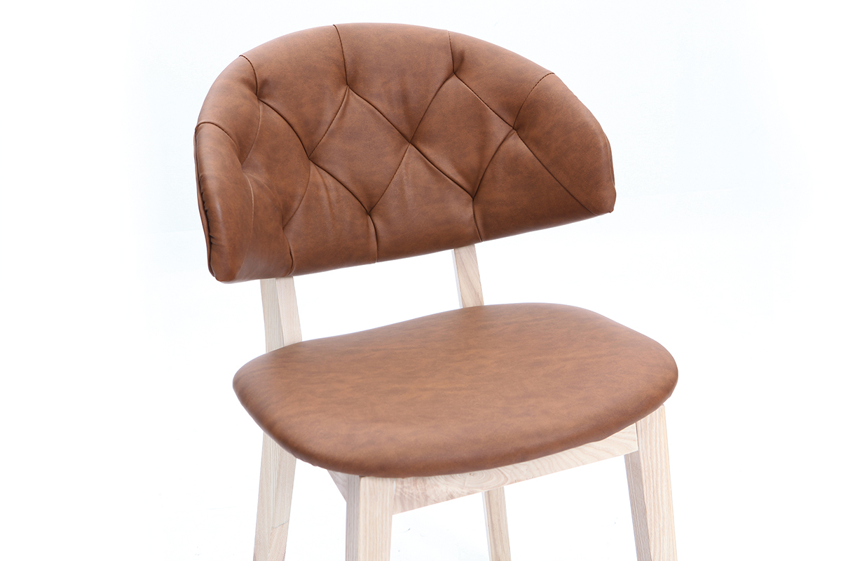 Silla polipiel marr�n SOFFY