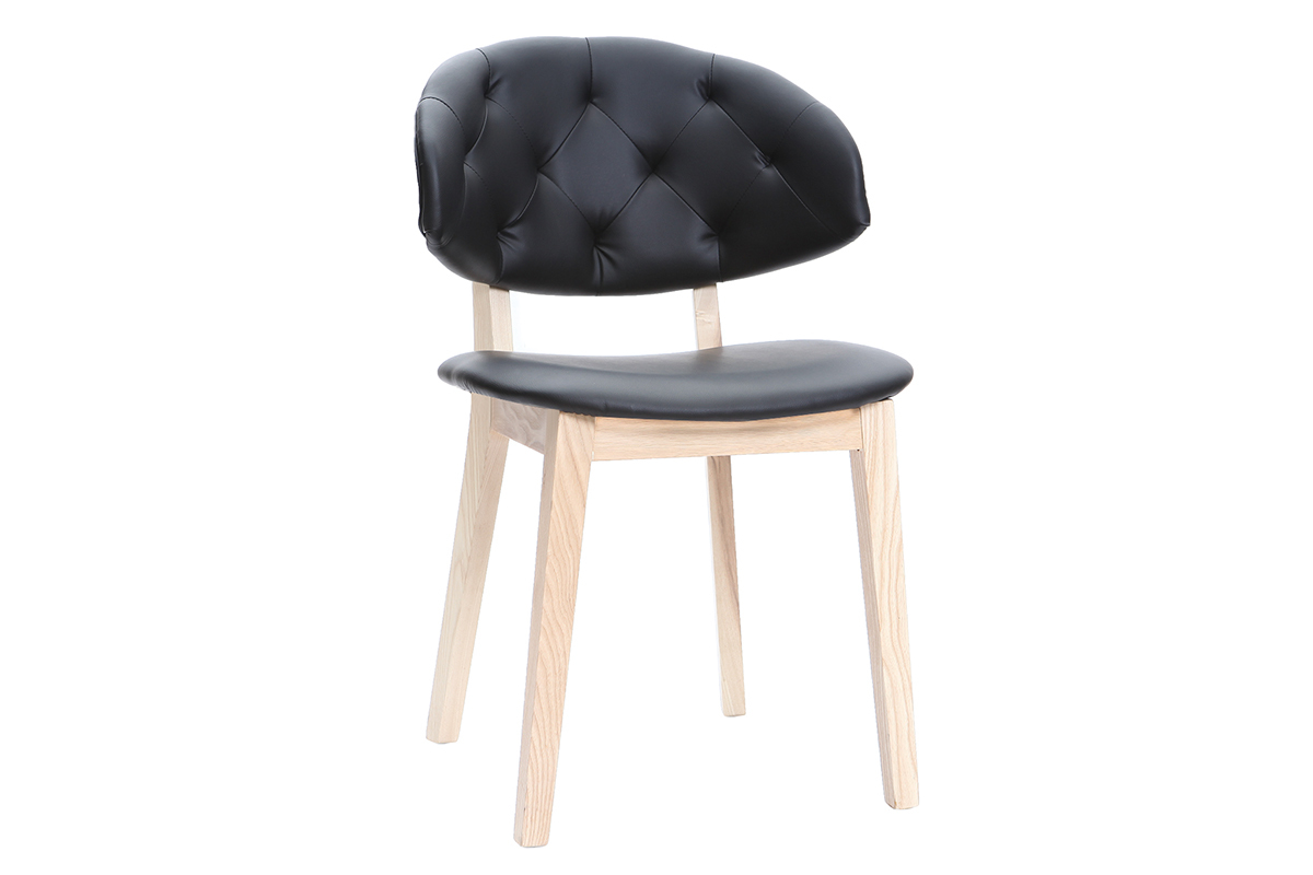 Silla polipiel negro SOFFY