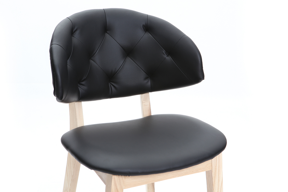 Silla polipiel negro SOFFY