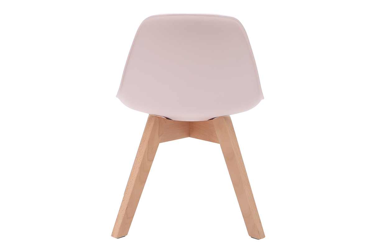 Silla rosa con patas madera BABY PAULINE