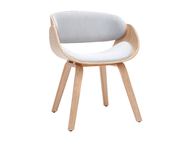 Silla tejido gris y madera clara BENT