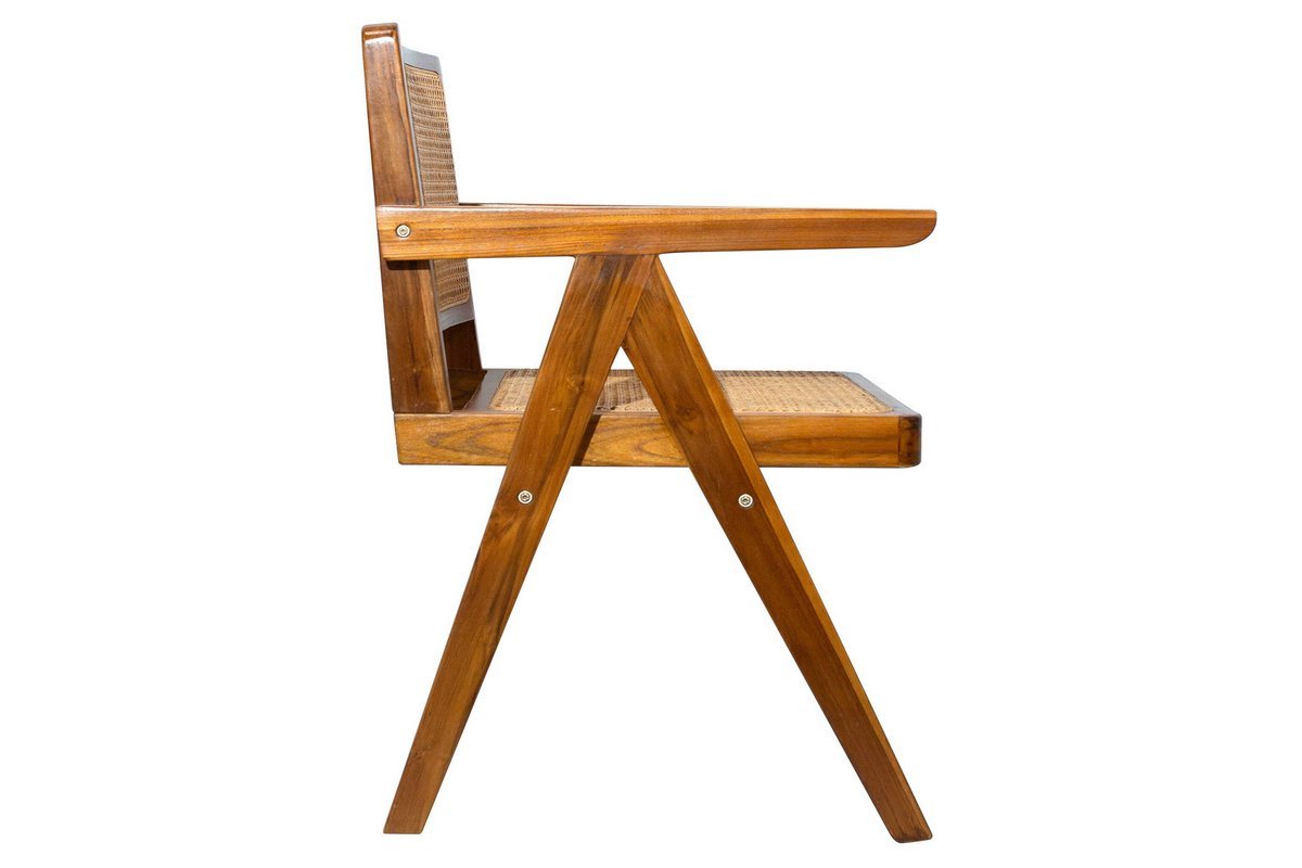 Silla vintage de teca maciza y ratn JANNIE
