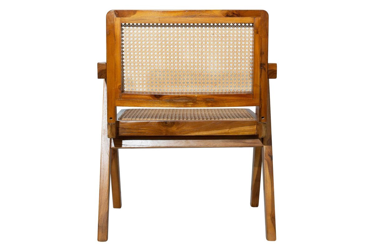 Silla vintage de teca maciza y ratn JANNIE