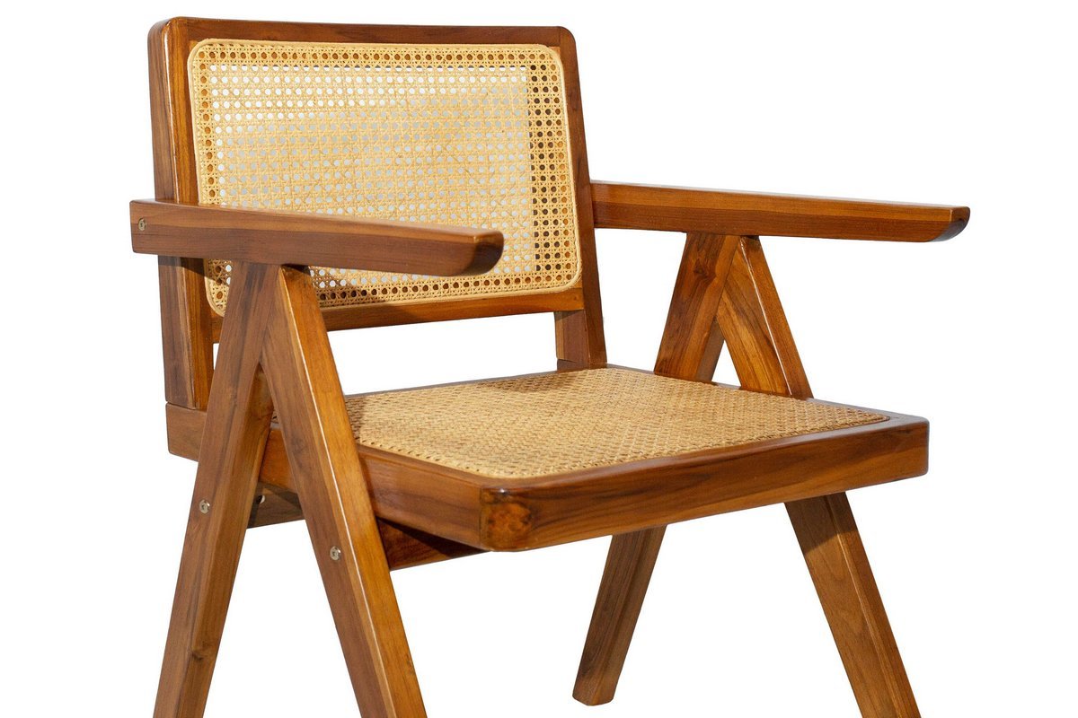 Silla vintage de teca maciza y ratn JANNIE