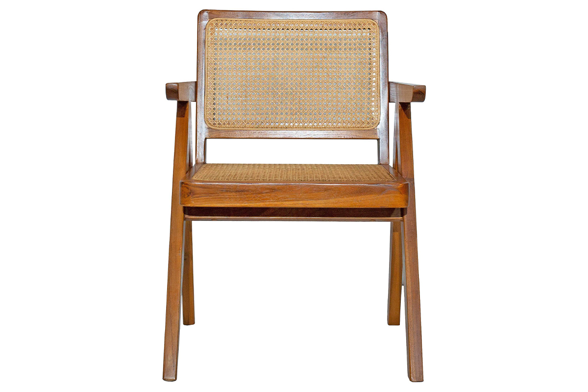 Silla vintage de teca maciza y ratn JANNIE