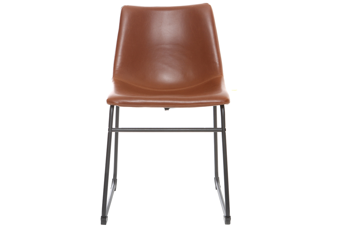 Silla vintage PU marrn claro NEW ROCK