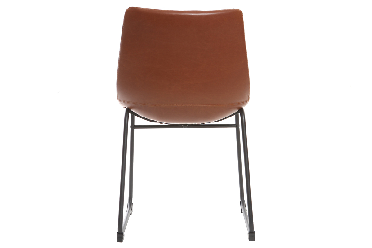 Silla vintage PU marrn claro NEW ROCK