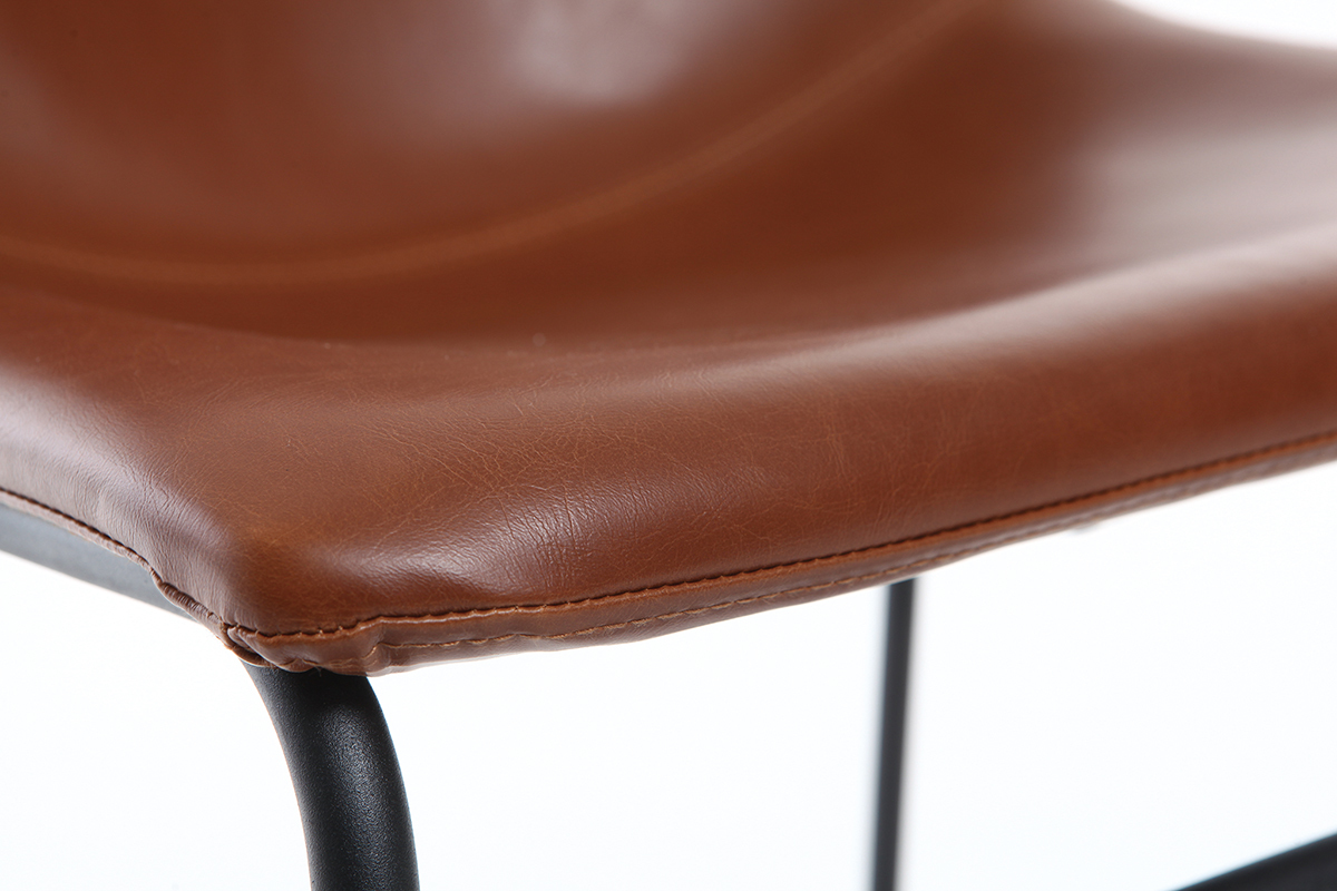 Silla vintage PU marrn claro NEW ROCK