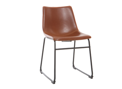 Silla vintage PU marr&oacute;n claro NEW ROCK