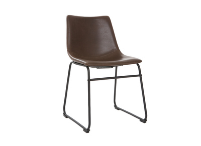 Silla vintage PU marrón NEW ROCK - Silla vintage PU marrón NEW ROCK