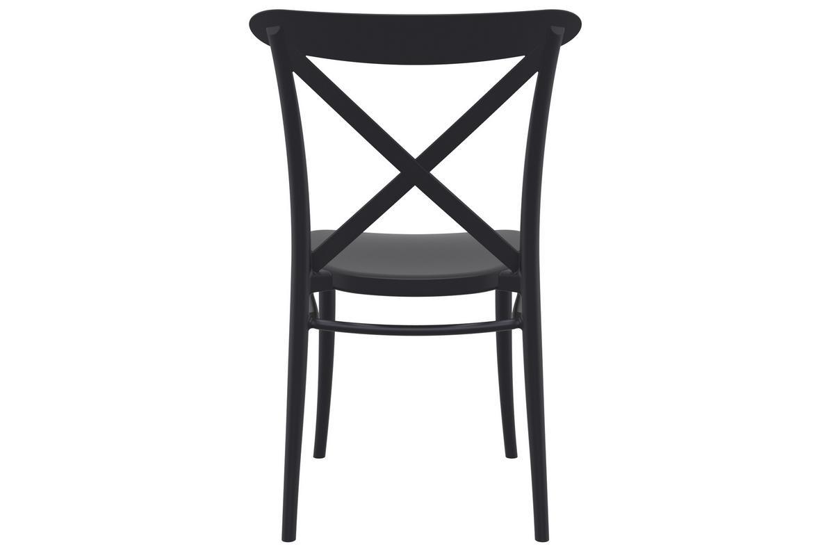 Sillas apilable negras exterior/interior (lote de 4) GERMAIN