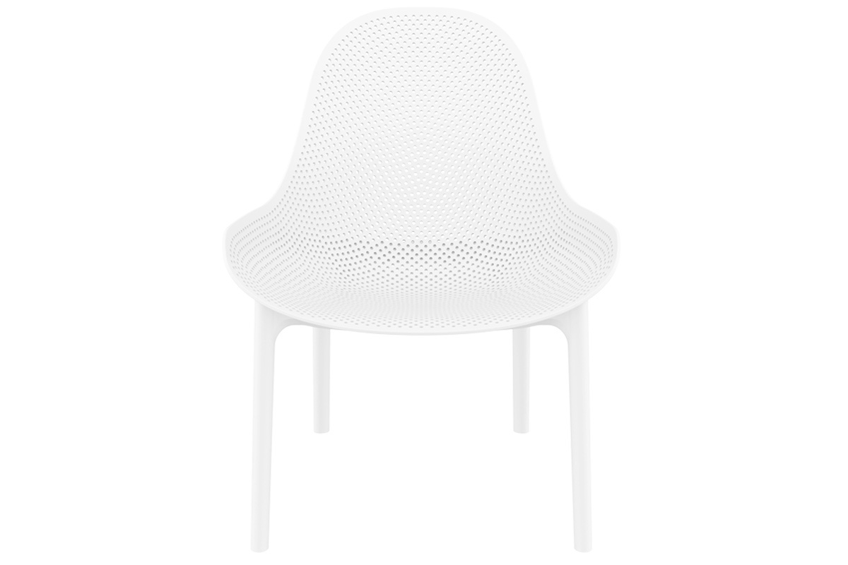 Sillas apilables blancas interior / exterio (lote de 4) OSKOL