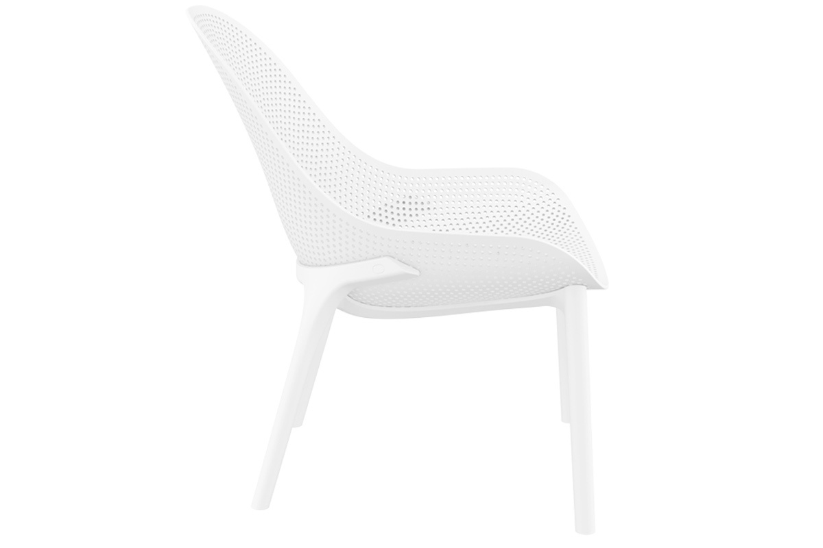 Sillas apilables blancas interior / exterio (lote de 4) OSKOL