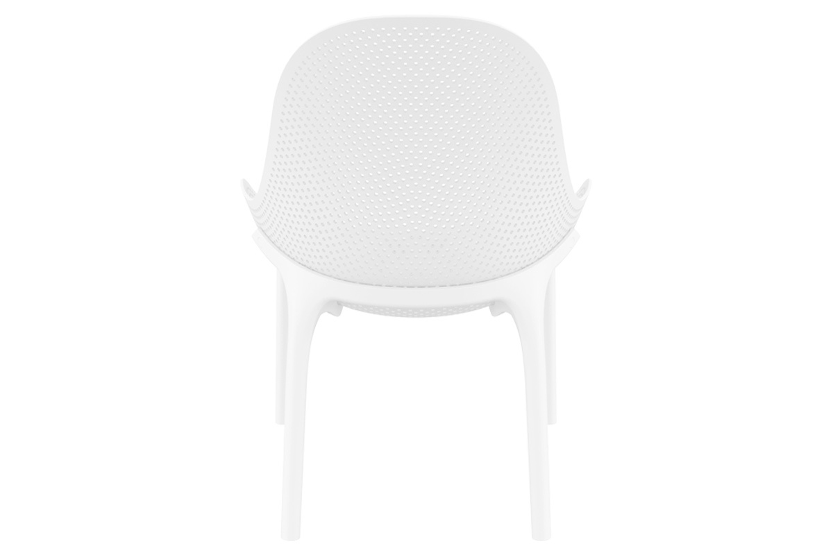 Sillas apilables blancas interior / exterio (lote de 4) OSKOL