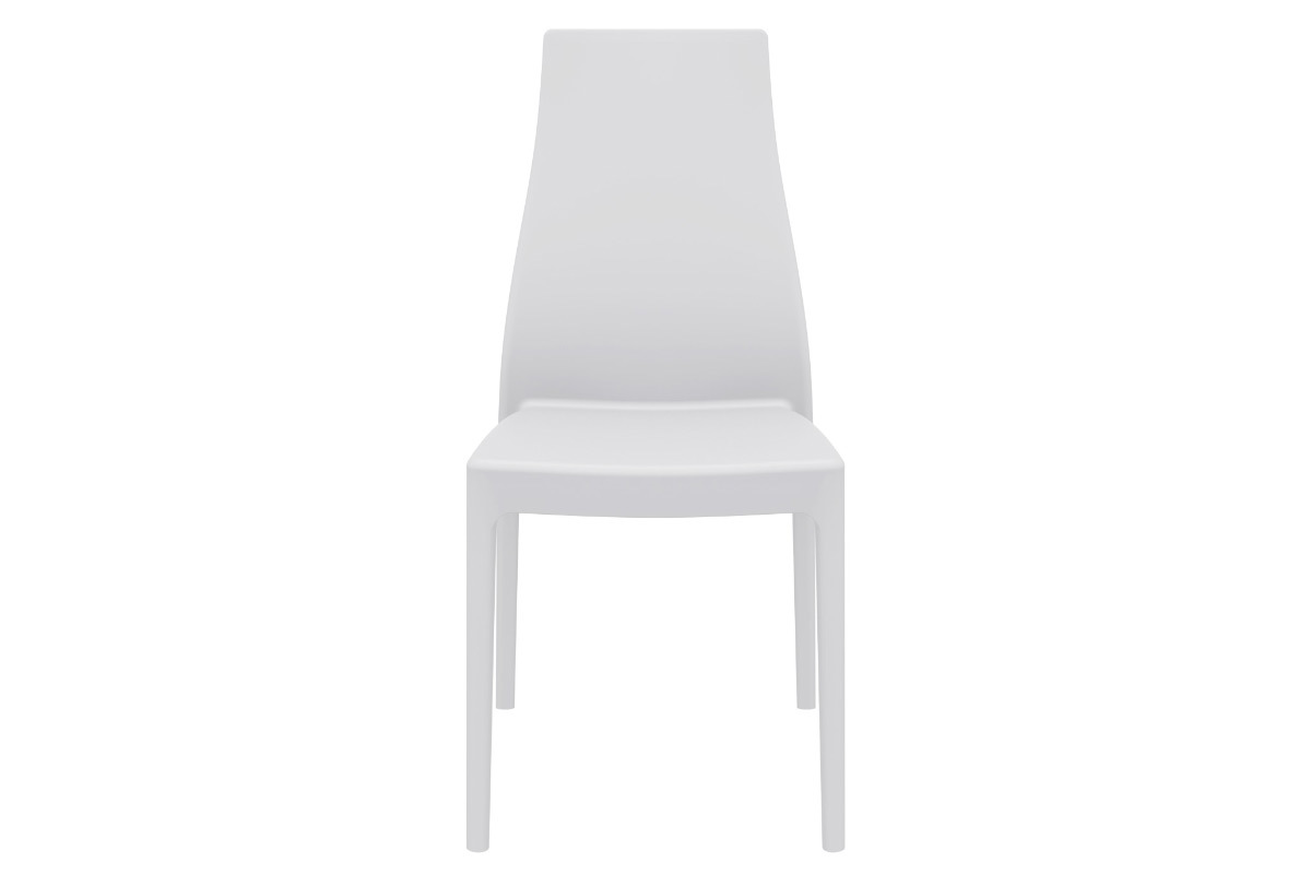 Sillas apilables interior / exterior blancas (lote de 4) CONDOR
