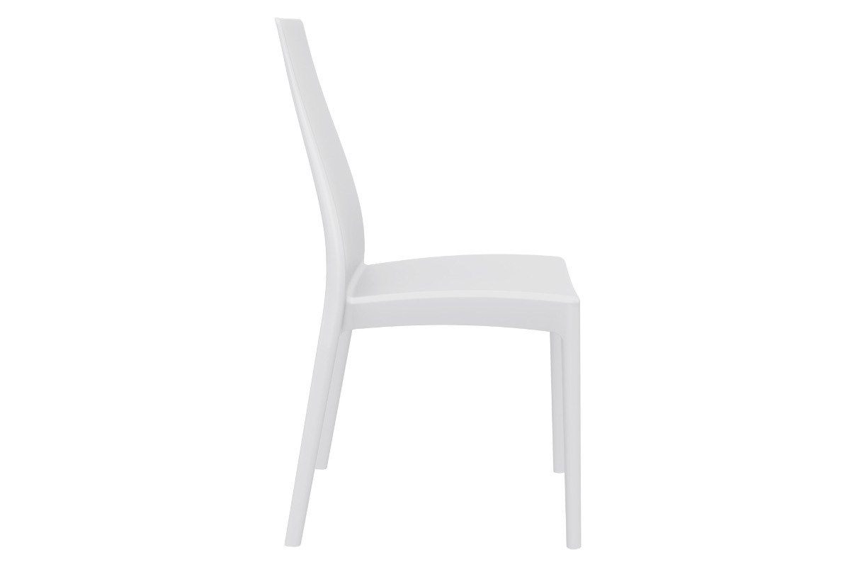 Sillas apilables interior / exterior blancas (lote de 4) CONDOR