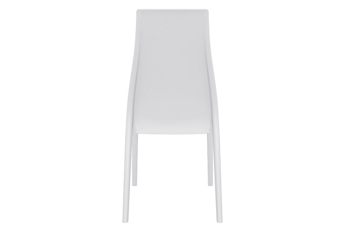 Sillas apilables interior / exterior blancas (lote de 4) CONDOR
