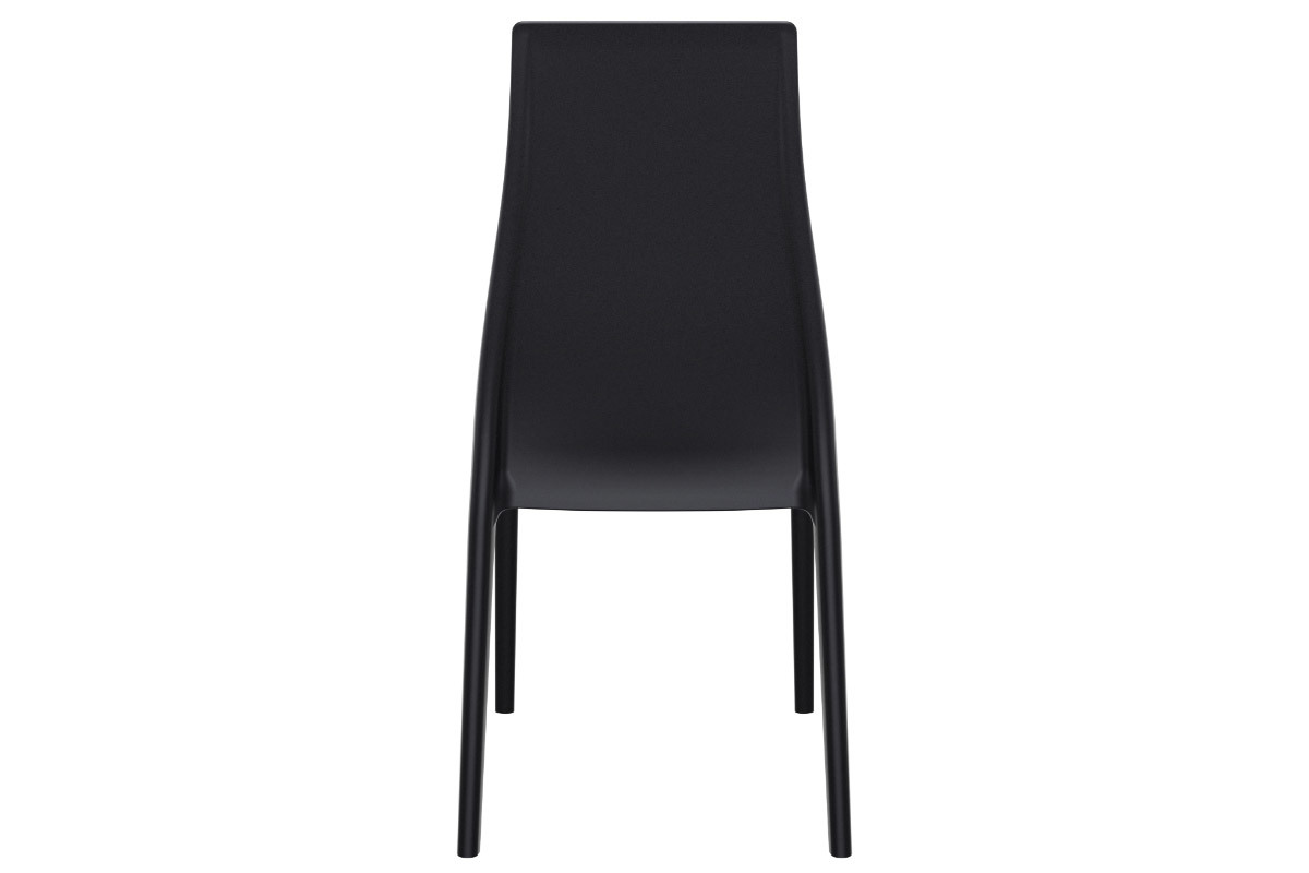 Sillas apilables interior / exterior negras (lote de 4) CONDOR