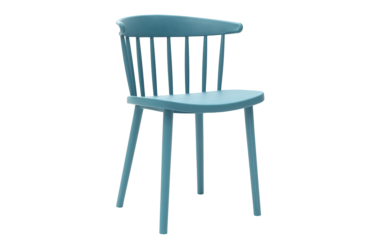 Sillas azul petrleo interior / exterior (lote de 2) HOLLY