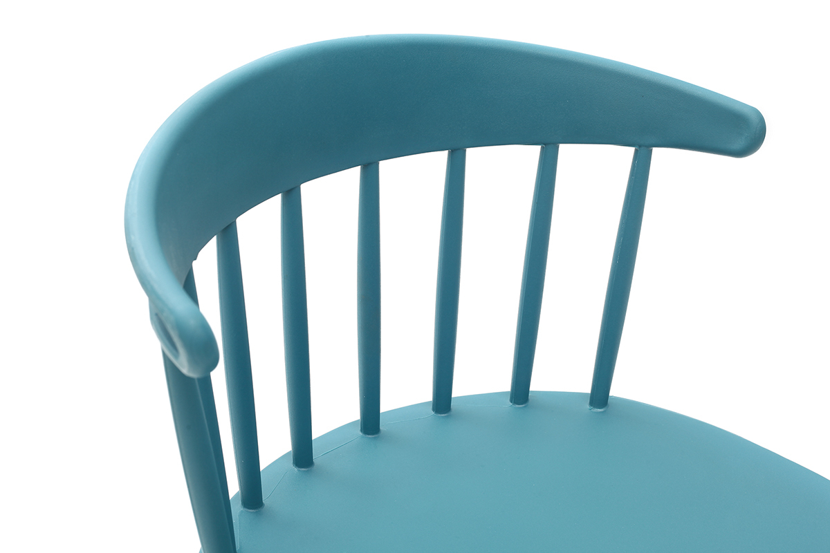 Sillas azul petrleo interior / exterior (lote de 2) HOLLY